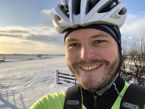 On the bike during Dutch winter