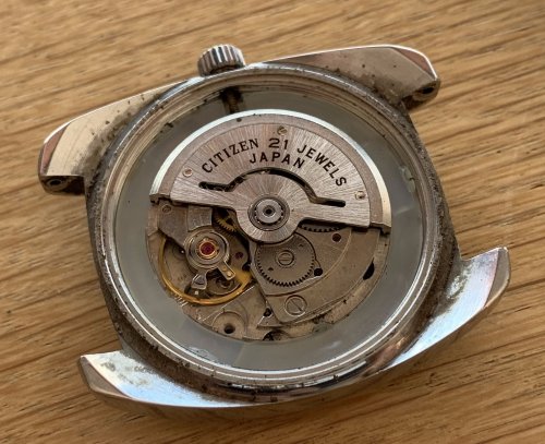 This watch has an automatic Citizen 6000 movement with 21 jewels